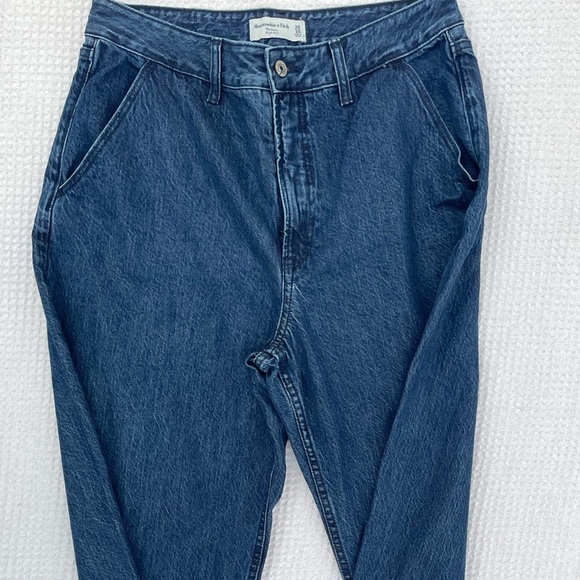 New Abercrombie & Fitch Loose Fit Dark Blue Jeans New Denim - Picture 8 of 10